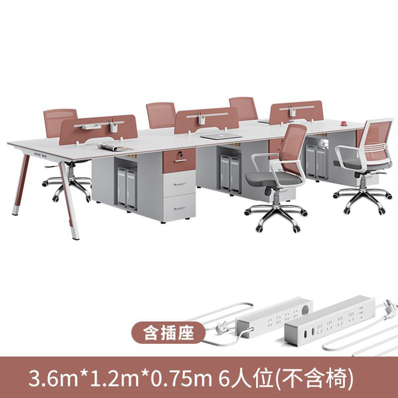 臻选职员办公桌椅组合简约现代电脑桌4/62人员工桌办公室工位屏风