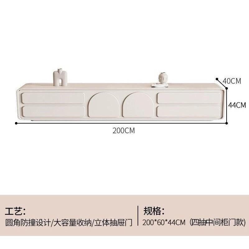 #電視櫃茶几組合油風實木生態板客廳極簡M家用小戶型法式電視機