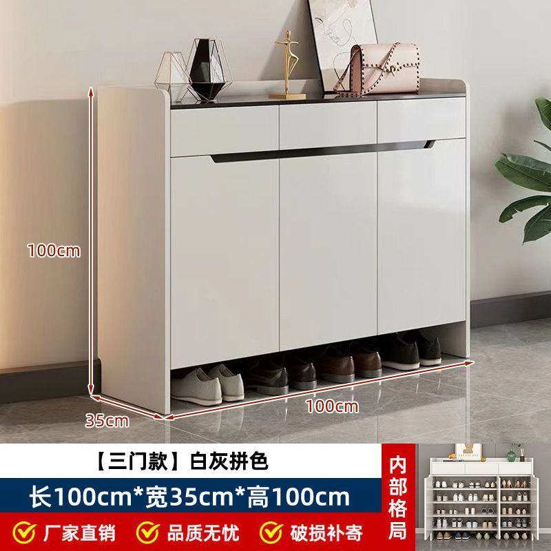 實木鞋櫃門口進門靠牆玄關入戶大容量家用鞋架陽臺簡約儲物櫃收納