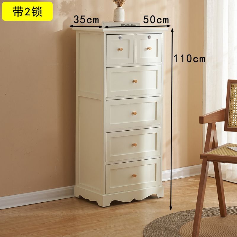 50寬五斗櫃實木牀頭櫃儲物櫃帶鎖中國風客廳臥室收納櫃抽屜式多層