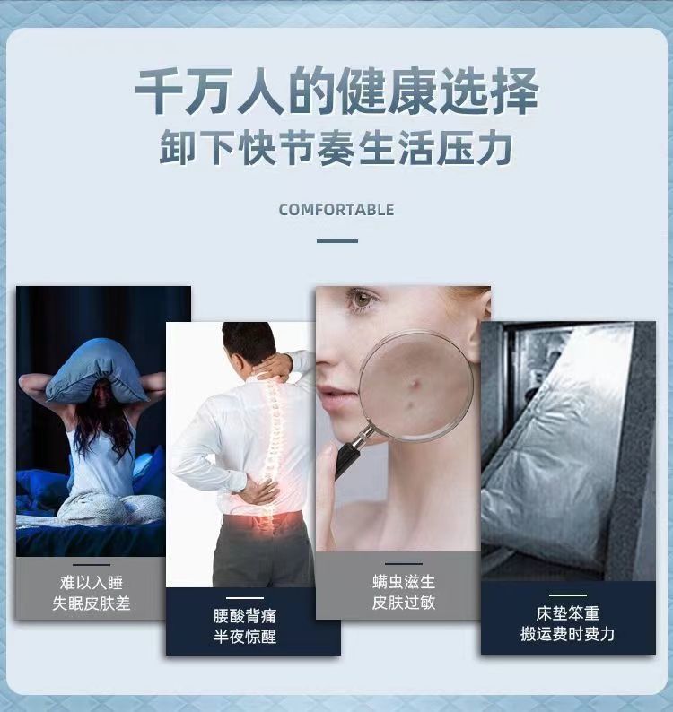 海馬真空壓縮捲包獨立袋彈簧牀墊1.5m1.8米席夢思軟墊20cm厚定製