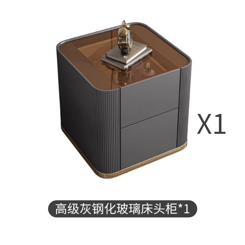 簡約現代輕奢高級感牀頭櫃臥室牀邊櫃小戶型迷你收納一體儲物櫃