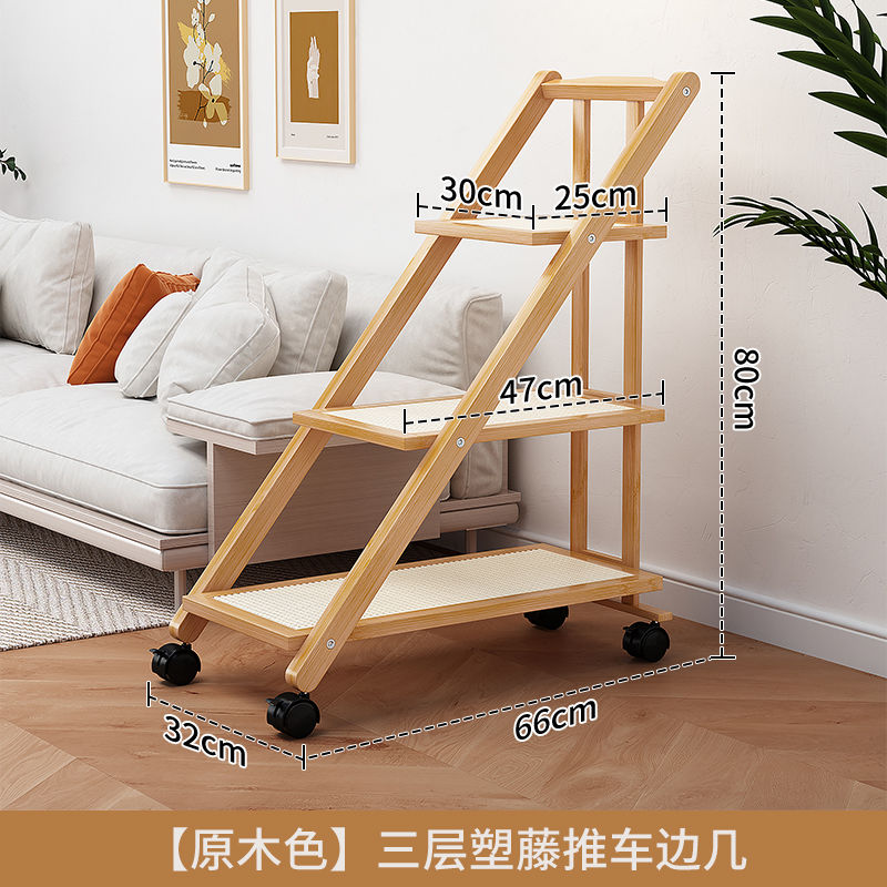 边几小茶几床头桌子沙发边柜移动长虹玻璃小户型客厅茶桌日式角几