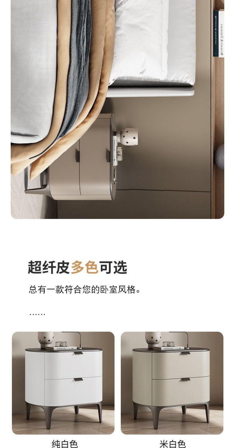 牀頭櫃2026新款純實木收納箱兒童房輕奢高級感主臥替代小巧奶油風