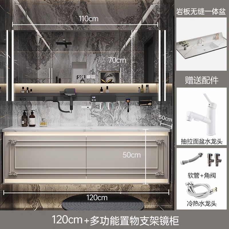 美式衛生間歐式洗臉盆1.8雙人牀現代簡約浴室櫃主臥洗漱組合