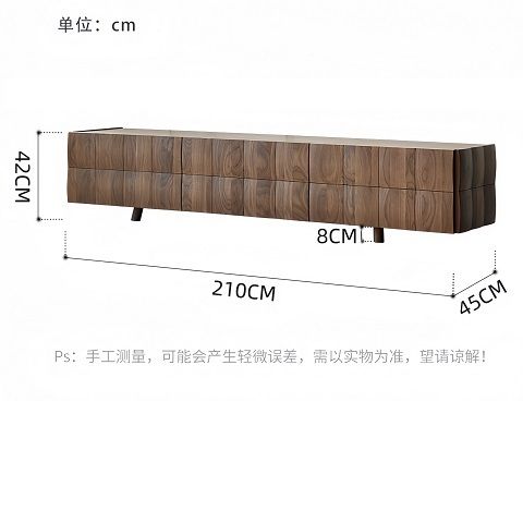 北美黑胡桃木色電視櫃臥室創意實木白蠟木客廳意式極簡儲物餐邊櫃