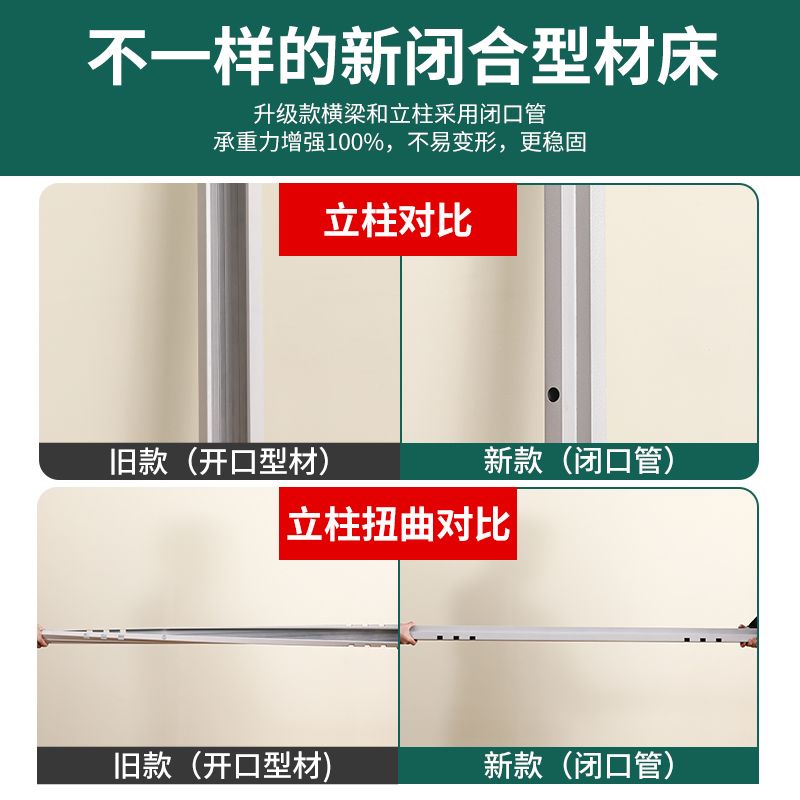 加厚閉口上下鋪雙層牀員工宿舍鐵牀學生公寓高低架子牀雙人鐵藝牀