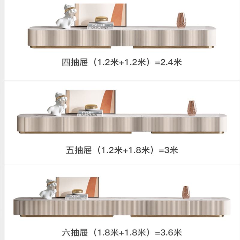 輕奢巖板電視櫃現代簡約客廳2022年新款小戶型網紅圓茶几地櫃組合
