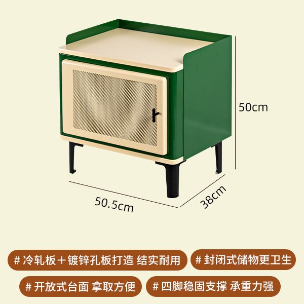 北歐復古牀頭櫃 ins中古網紅家用臥室收納櫃現代小戶型牀邊小櫃子