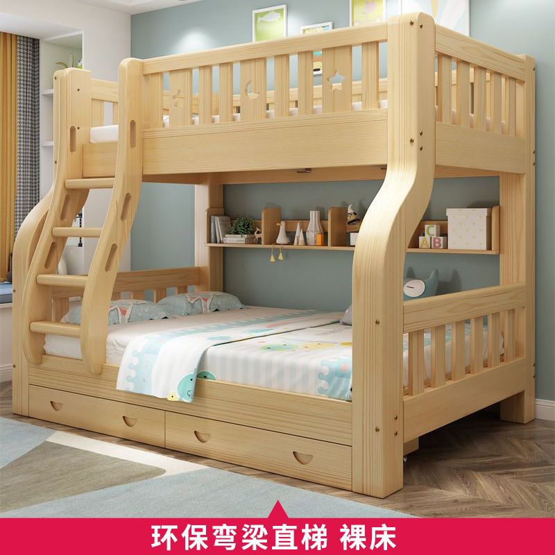 全實木上下牀經濟型子母牀兒童牀高低牀上下鋪牀二層木牀加厚加粗