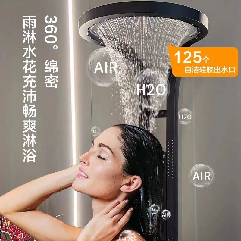 中正卫浴双花洒龙头增压可调冷热水挂墙式按摩腰喷淋浴瀑布花洒套
