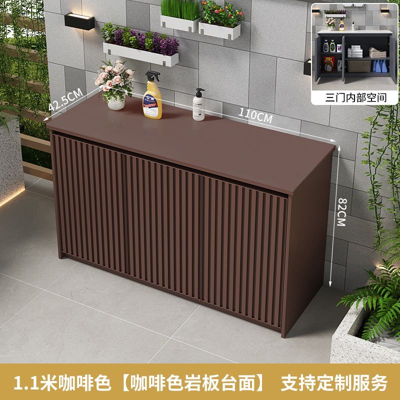 戶外儲物櫃大容量鋁合金防曬防水收納櫃室外花園門口鞋櫃簡約置物【15天內發貨】