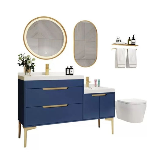 高低親子雙盆衛浴櫃衛生間落地兒童洗手組合輕奢簡約現代洗臉盆櫃