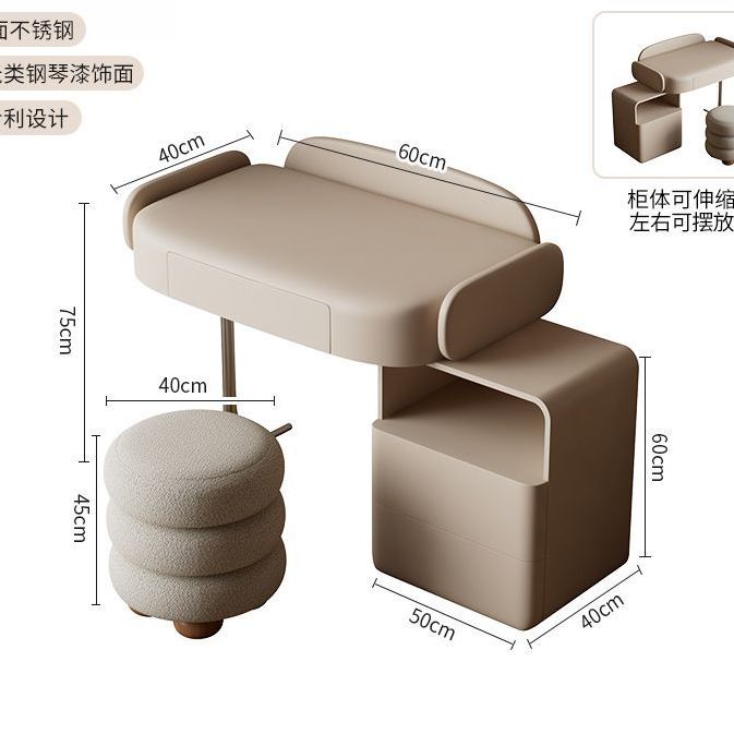 公主風梳妝檯臥室實木極窄2026年新款網紅可愛60cm小型牀頭化妝桌