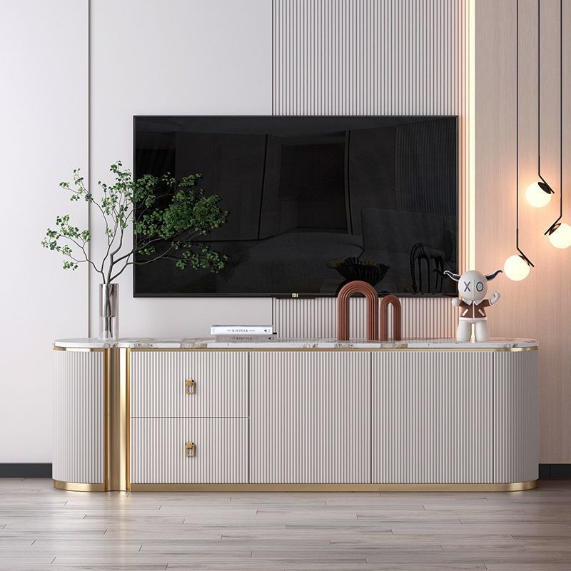 輕奢電視櫃茶几組合意式簡約現代巖板電視機櫃小戶型家用臥室地櫃