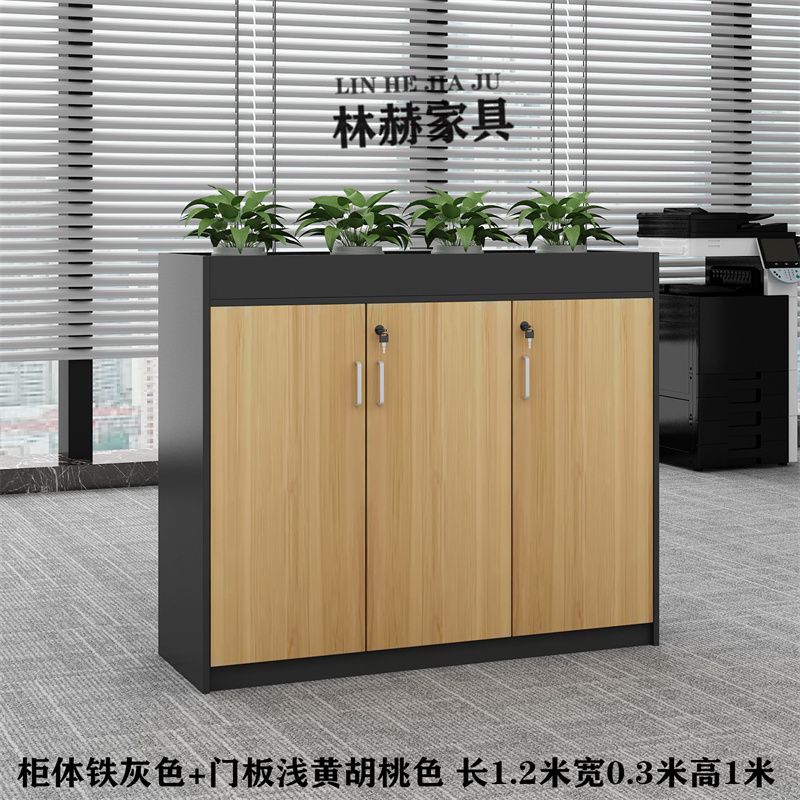 深圳可定做简约现代花槽柜矮柜文件资料柜工厂隔断办公室隔断柜