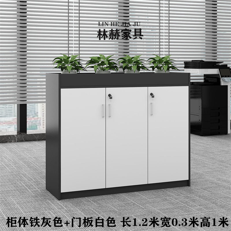 深圳可定做简约现代花槽柜矮柜文件资料柜工厂隔断办公室隔断柜