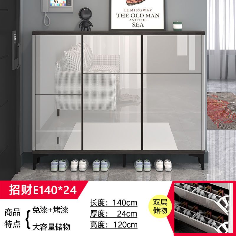 2025爆款超薄鞋櫃17cm換鞋凳一體組合24cm翻鬥入戶門口鞋櫃收納櫃