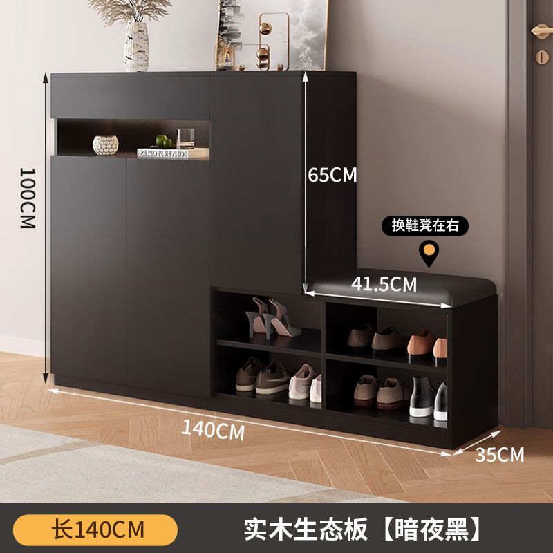 定製實木鞋櫃家用門口新款入戶大容量儲物櫃玄關收納陽臺多層鞋架