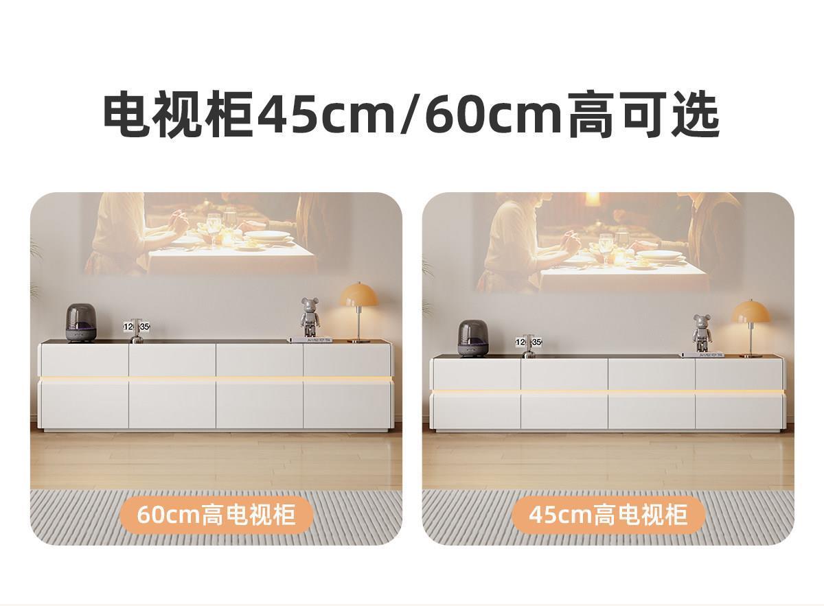 高款純實木電視櫃茶几簡約現代家用客廳小戶型2025新款輕奢落地櫃