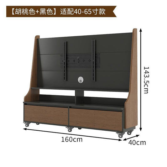 實木可移動電視機櫃客廳家用小戶型現代簡約落地收納儲物電視支架