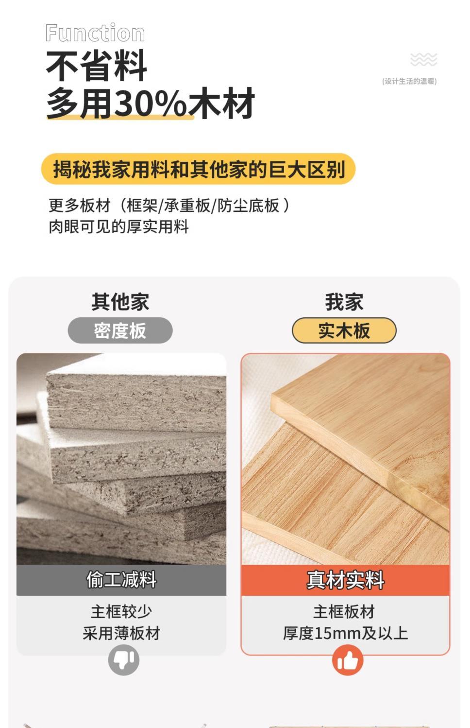 全實木奶油風雙層落地電視櫃茶几組合現代簡約客廳家用小戶型新款