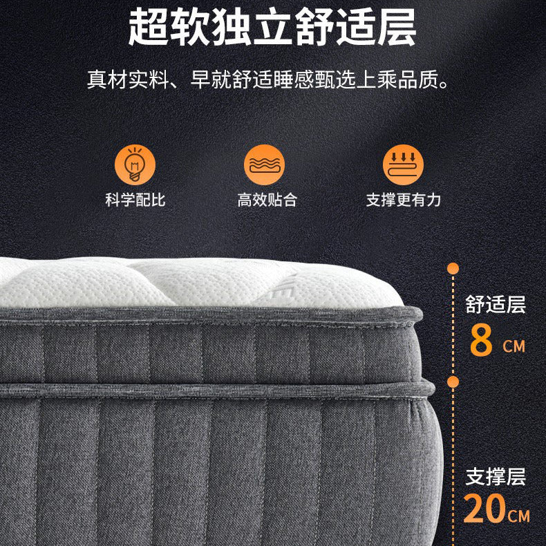 攸萊爾壓縮捲包靜音獨立彈簧乳膠1.8米2.2m超軟五星酒店加厚牀墊