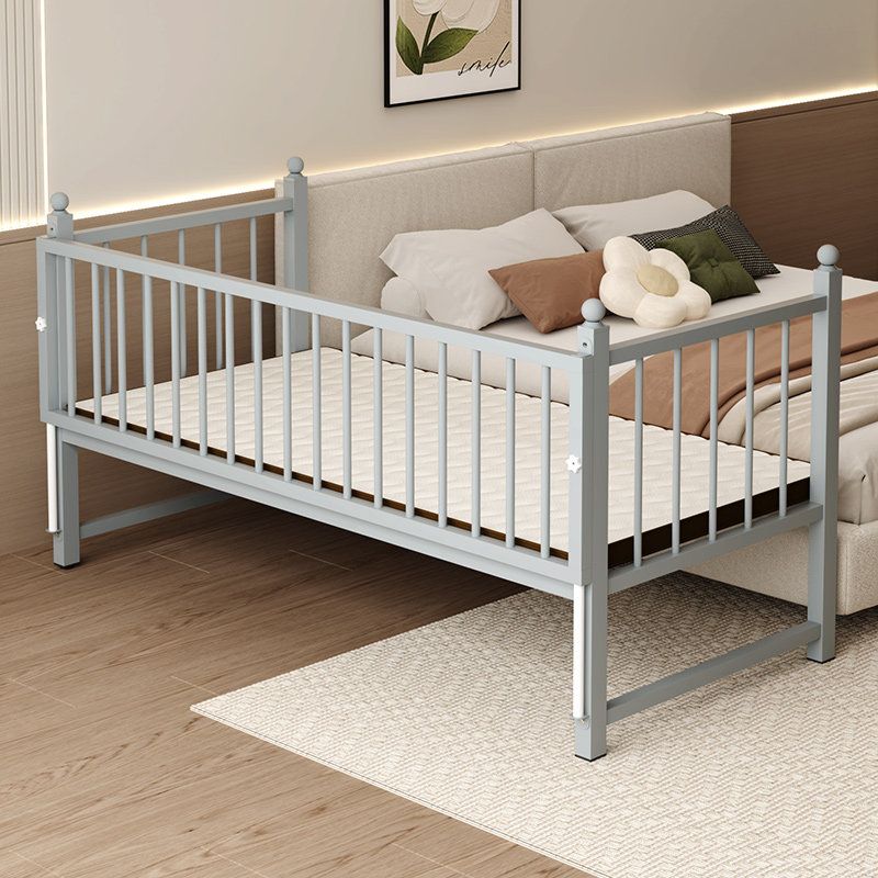 鐵藝護欄可升降兒童拼接牀家用大人可睡無縫防摔帶延邊寶寶嬰兒牀