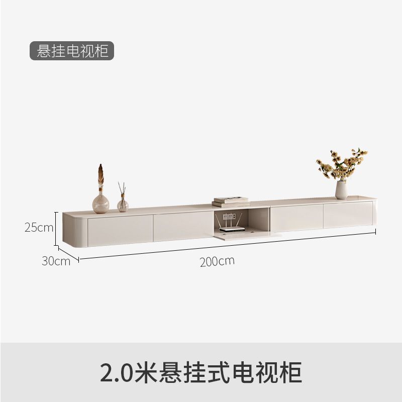 顧家家居奶油風巖板茶几客廳家用小戶型現代簡約落地電視機櫃組合