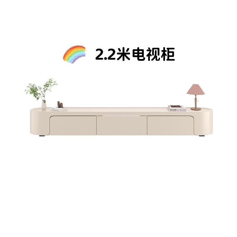 2024年新款网红奶油风落地现代简约小户型家用客厅茶几电视柜组合