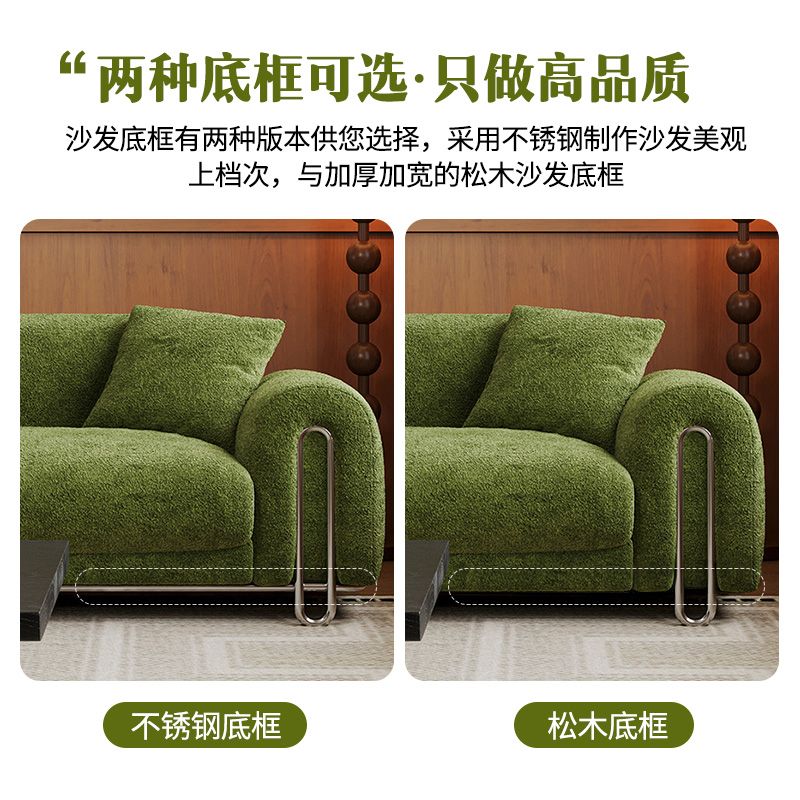 奧呈雪尼爾布藝沙發中古風直排小戶型簡約復古客廳三人位吟風沙發