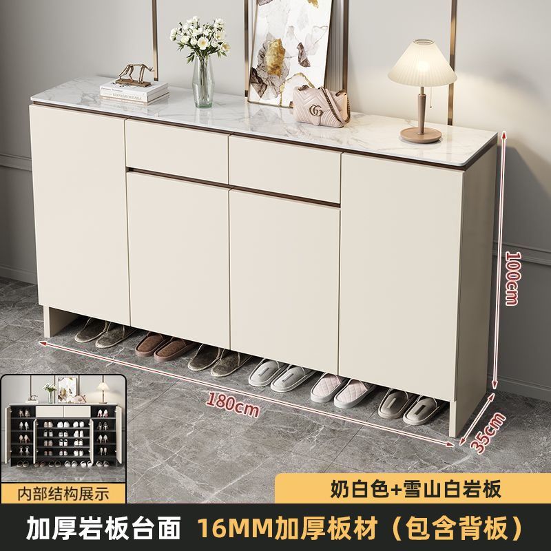 巖板鞋櫃家用16mm加厚背板簡約入戶收納大容量儲物櫃客廳靠牆玄關