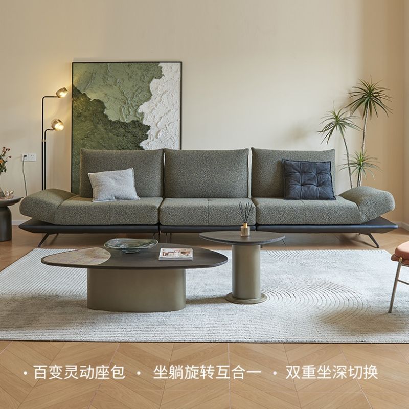 意式百变灵动岛布艺沙发极简客厅2025新款家用直排多功能组合沙发