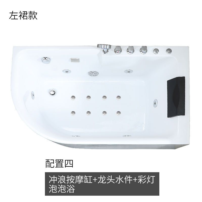 佛山浴缸小戶型日式洗澡家用恆溫深泡浴盆家用衝浪按摩恆溫加熱