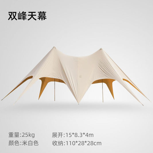 三只小驴超大云顶户外八爪鱼帐篷露营帐加厚防雨防晒遮阳棚大凉棚