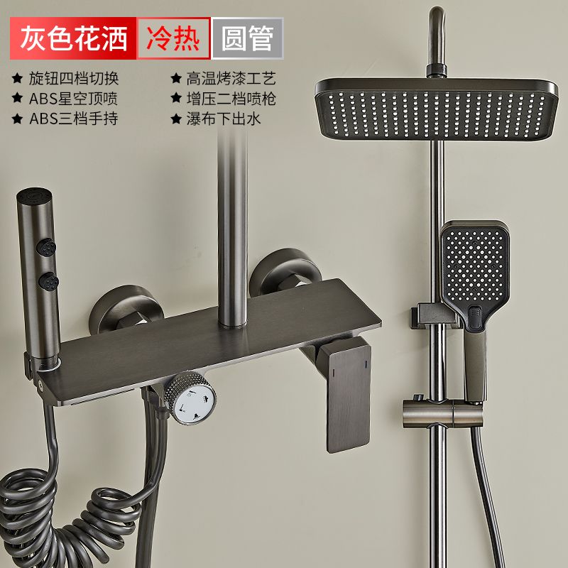 九I枚I王增壓淋浴花灑噴頭頂噴加壓浴室淋雨家用沐浴蓮蓬洗澡套裝