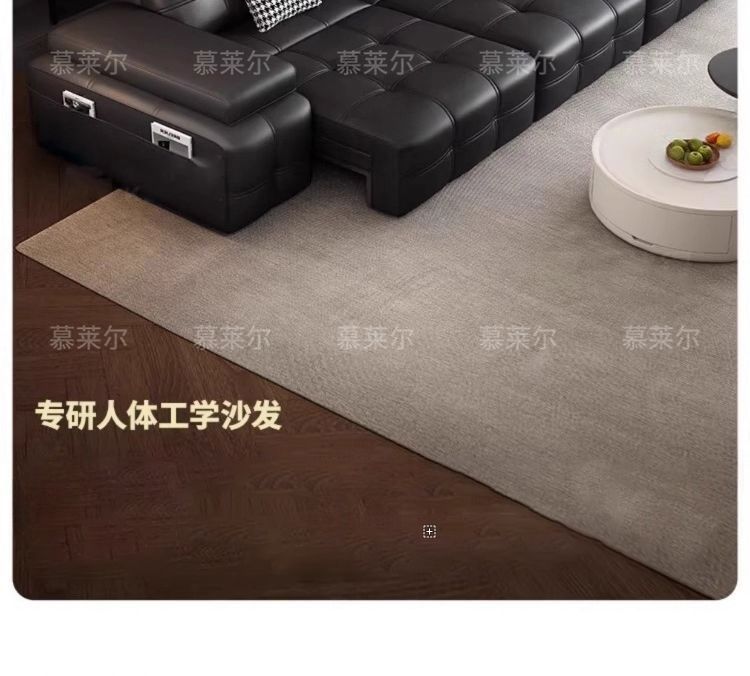 Lawrence Electric Top-Grain Genuine Leather Retractable Sofa Bed – Italian Light Luxury Multi-Functional Compact Option for Small Living Rooms