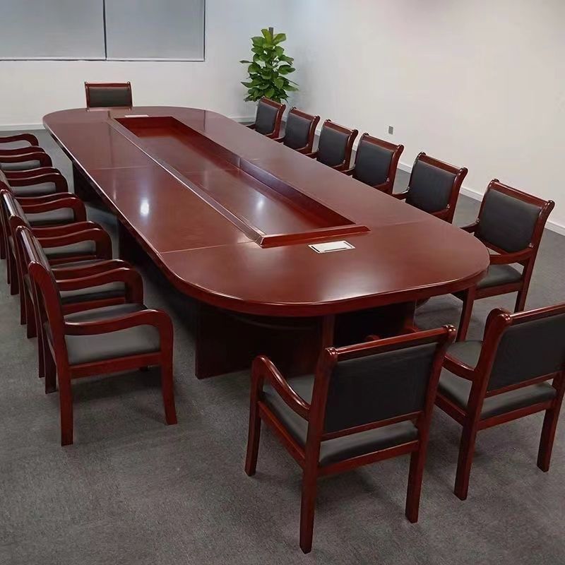 包邮办公家具椭圆形会议桌简约现代商务公司大型办公家具会议桌椅