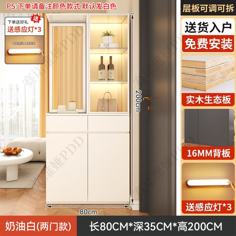 實木鞋櫃入戶正對門口屏風隔斷客廳遮擋儲物玄關櫃輕奢靠牆置物櫃