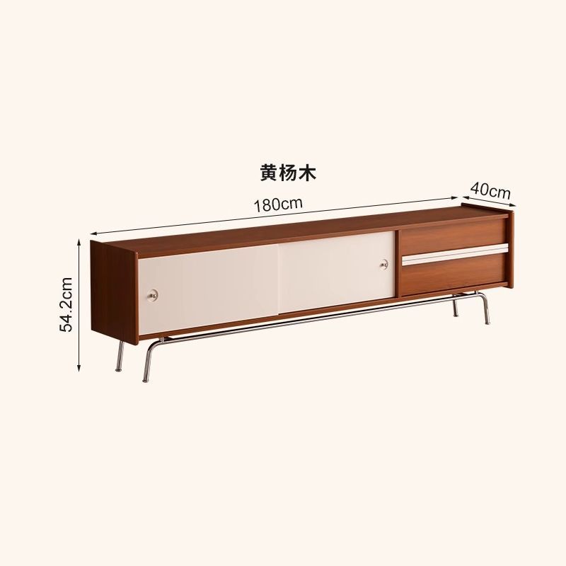 中古風實木電視櫃北歐客廳家用收納小戶型現代簡約置物電視機櫃