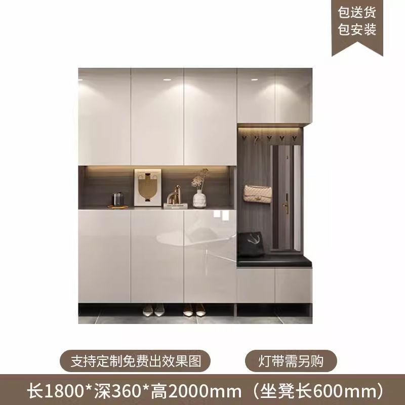 定製入戶玄關鞋櫃家用門口新款輕奢客廳隔斷櫃大容量多層儲物櫃