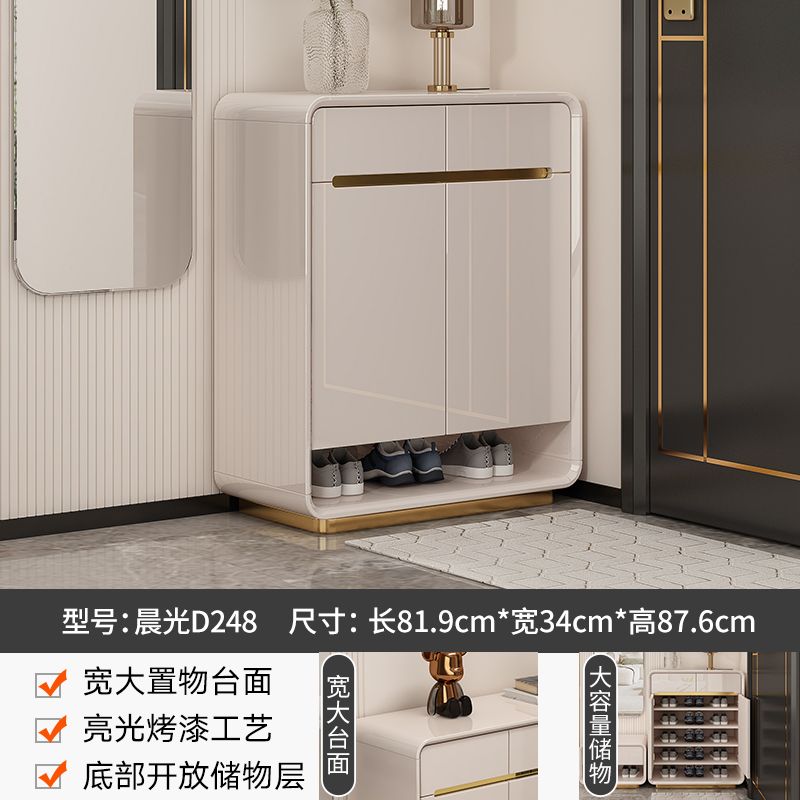 2025爆款烤漆入户鞋柜家用门口大容量收纳柜带换鞋凳沙发隔断柜