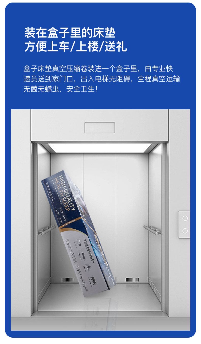 真空壓縮捲包席夢思獨立袋彈簧牀墊厚靜音彈簧乳膠牀墊2米*.2米