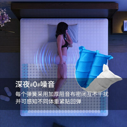 織女全拆式壓縮牀墊可拆洗席夢思家用獨立彈簧乳膠捲包牀墊華夫格