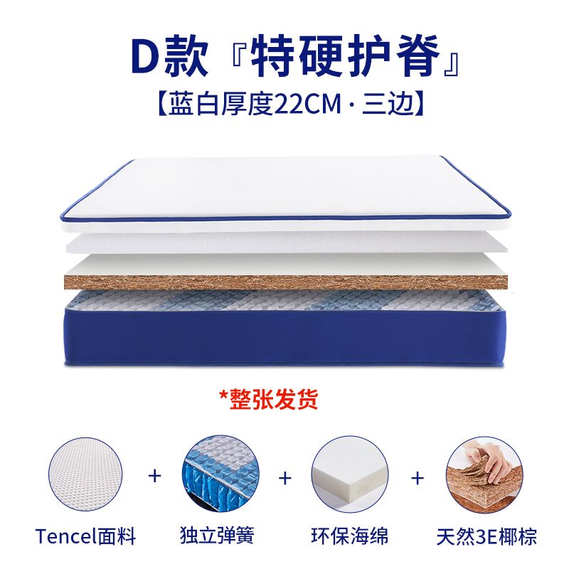 捲包牀墊棉彈簧乳膠軟墊家用壓縮五酒店席夢思牀墊