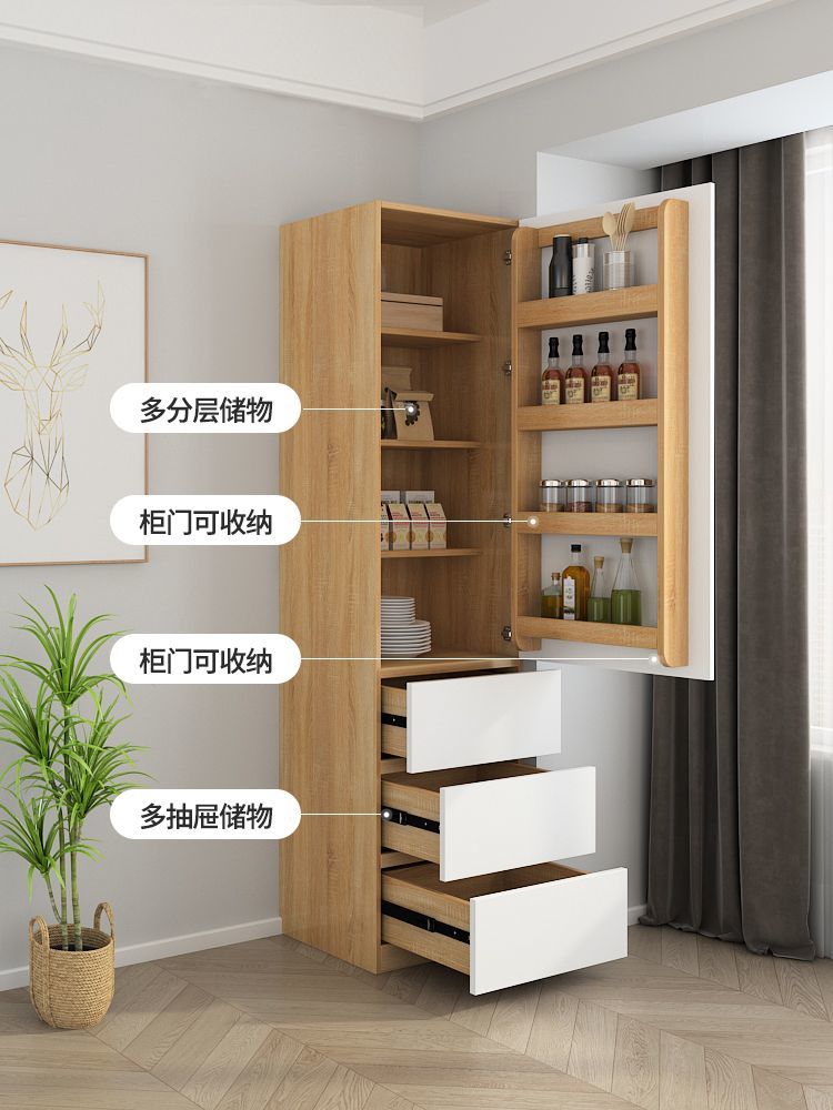 大容量储物收纳零食柜现代极简收纳柜餐边柜橱房柜多功能柜可定制
