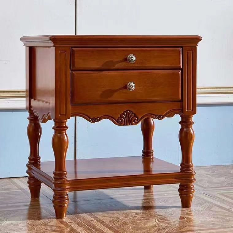 美式牀頭櫃實木牀頭櫃寶馬灰色現代簡約收納櫃儲物櫃輕奢臥室傢俱