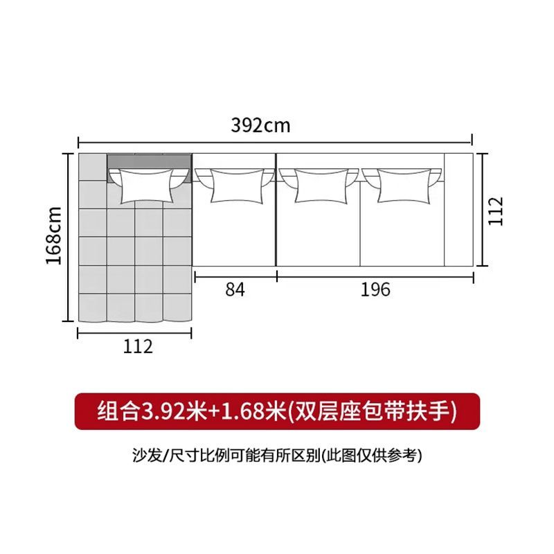 意式極簡勞倫斯沙發生態皮沙發輕奢意式大平層別墅極簡模塊皮沙發