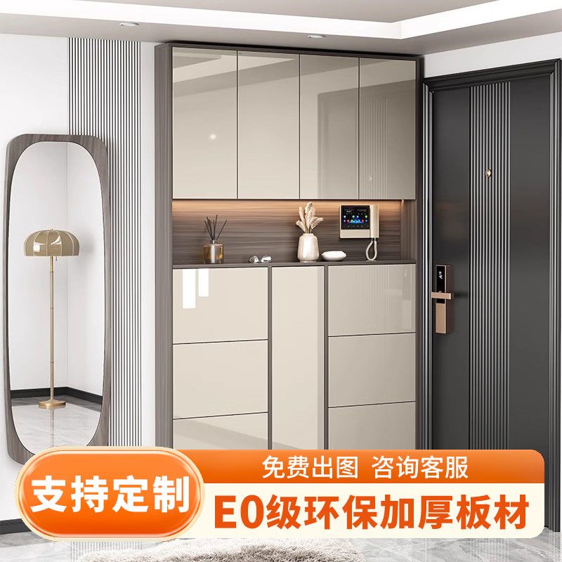 定製超薄鞋櫃家用門口18cm新款收納玄關櫃現代簡約門後翻鬥儲物櫃