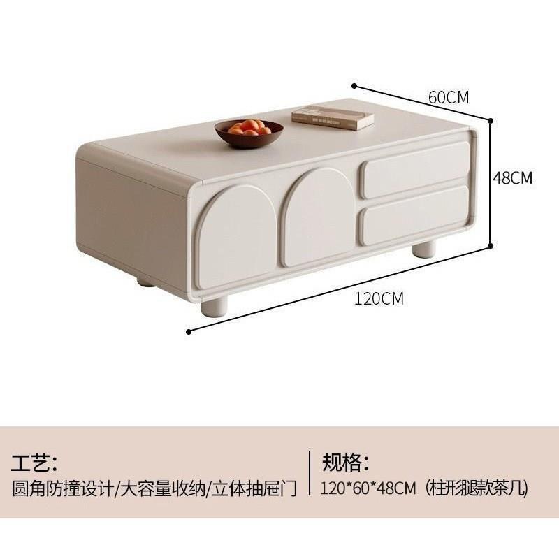 #電視櫃茶几組合油風實木生態板客廳極簡M家用小戶型法式電視機